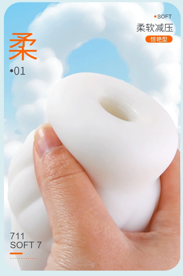 Jiuai Portable Pocket Masturbation Egg Manual Masturbator in TPE Soft Gel — detail image 16