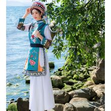 56个少数民族服装女白族套装旅拍摄影至尊优质服装女款跳舞服装风