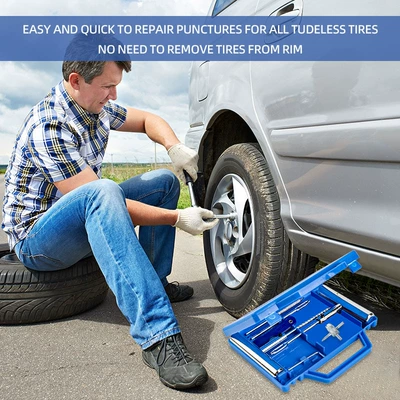 Car wheel repair tool outdoor emergency car repair 23 toolbox tire quick repair emergency kit