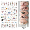Christmas nail stickers, cartoon adhesive fake nails for nails, wide color palette
