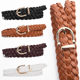 Cross-border New Artistic Youth Woven Belt Retro Pin Buckle Casual Women's Belt Factory in stock Thin Belt