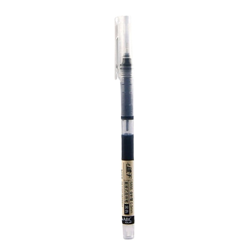 Direct Liquid Rollerball Pen, Quick-Drying Black Pen, Student Office Gel Pen, Large Capacity 0.5mm, Blue Ink Pen for Exam Practice, Wholesale
