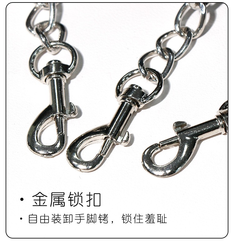 PVC Bondage Restraint Set with Handcuffs and Ankle Cuffs, Black-Red Couple Play Kit — detail image 3