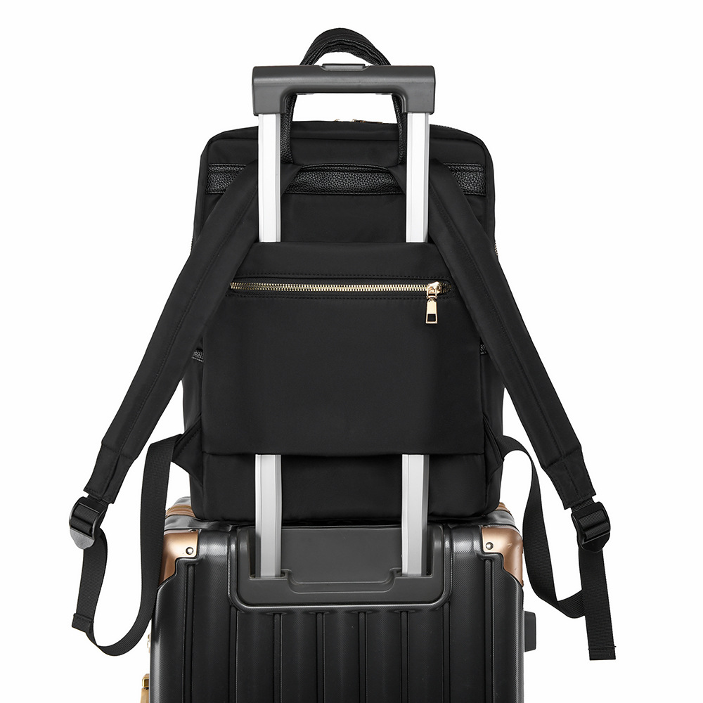 Mochila portátil de gran capacidad para mujer 2024 nueva bolsa de computadora de viaje de viaje casual mochila de documento simple al por mayor