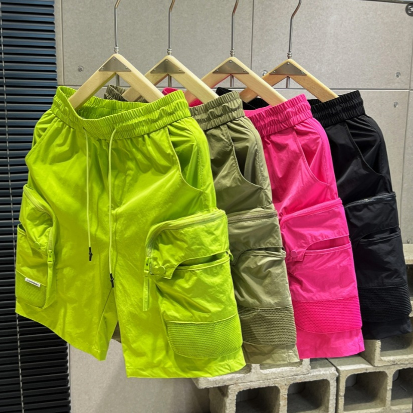 Outdoor Sports Cargo Shorts Men's 2025 Summer Fashion Multi-Pocket Casual Shorts Solid Color Sports Shorts