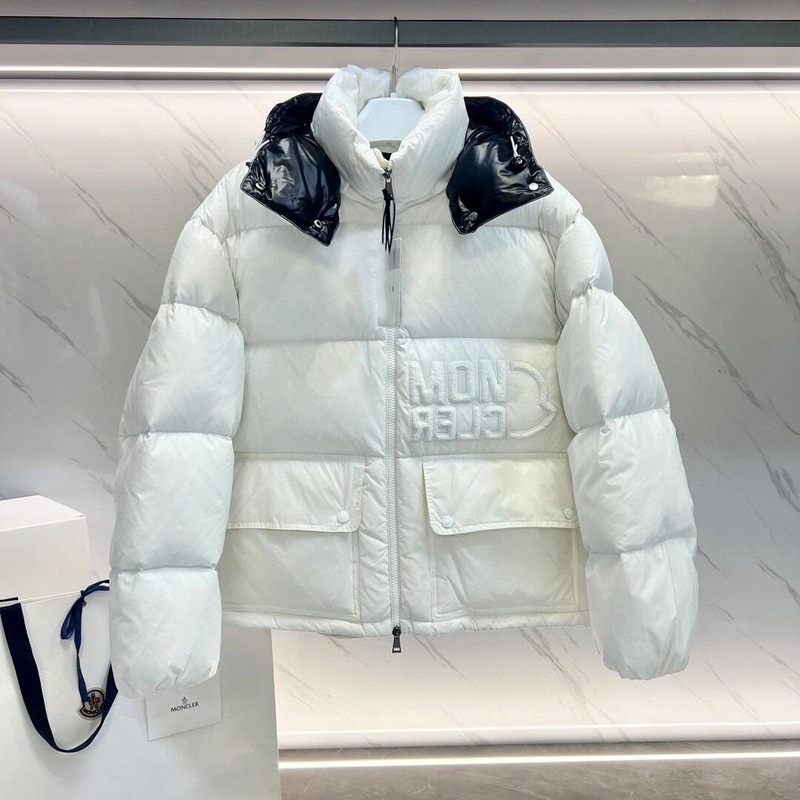現物蒙家高バージョンM家25秋冬短生地パンダウンジャケット男女同モデル取り外し可能帽子|undefined