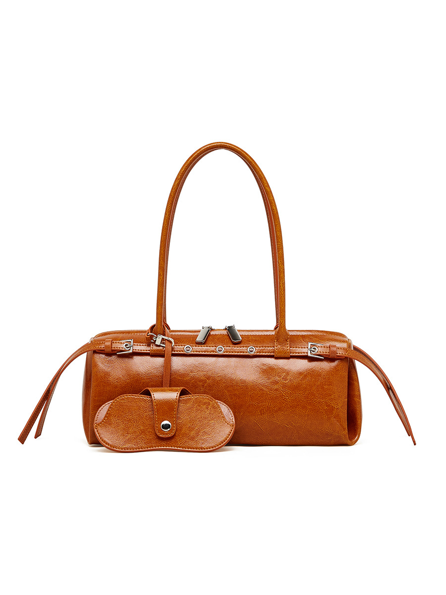2026 New Baguette Underarm Bag For Women Retro Motorcycle Style Trendy Belt Decor Handbag Shoulder Bag - Thumbnail 7
