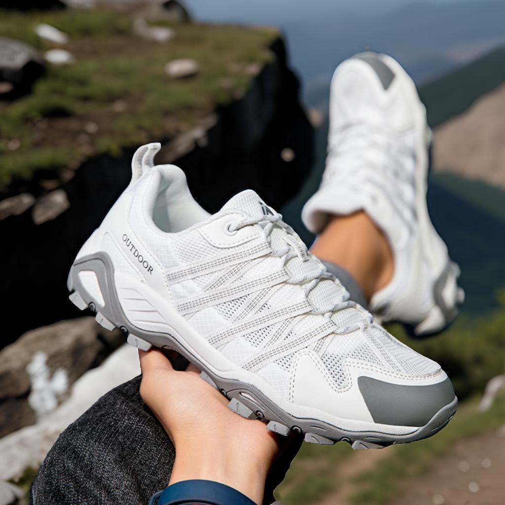 2025 primavera zapatos de montaña para hombres y mujeres nuevos ociosos comercio exterior transfronterizo malla transpirable antideslizante desgaste zapatos de senderismo pareja