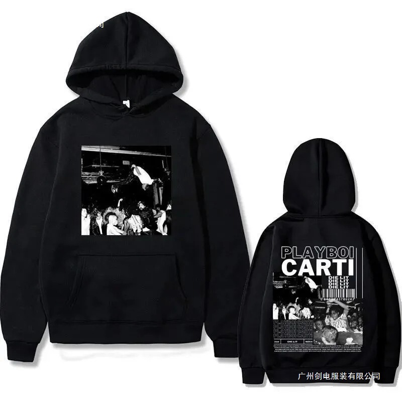 Hip-Hop Rapper Playboi Carti Die Lit Music Album Men's Sweatshirt Sports Hoodie