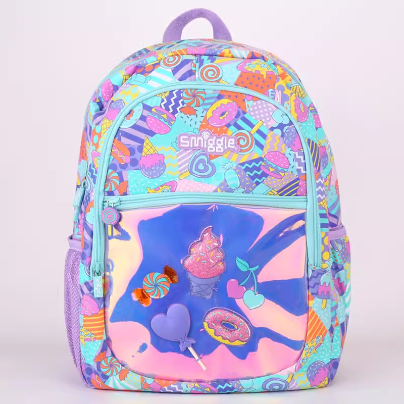 Australia smiggle mochila escolar para estudiantes de primaria y secundaria mochila para niños bolsa de ocio al aire libre mochila de dibujos animados de gran capacidad