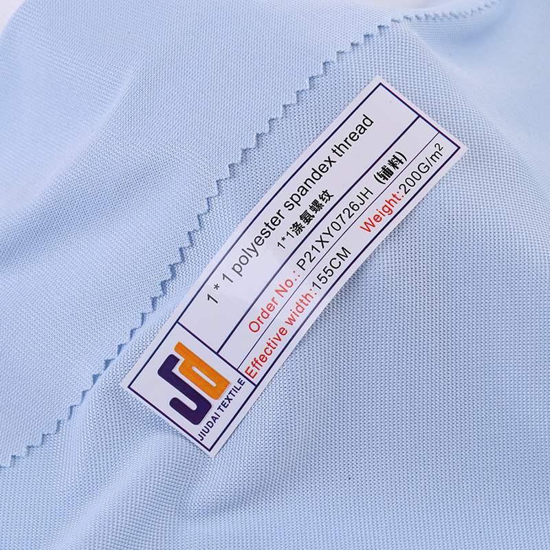 新款1*1氨纶螺纹 1*1拉架氨纶针织面料卫衣童装袖口服装布料