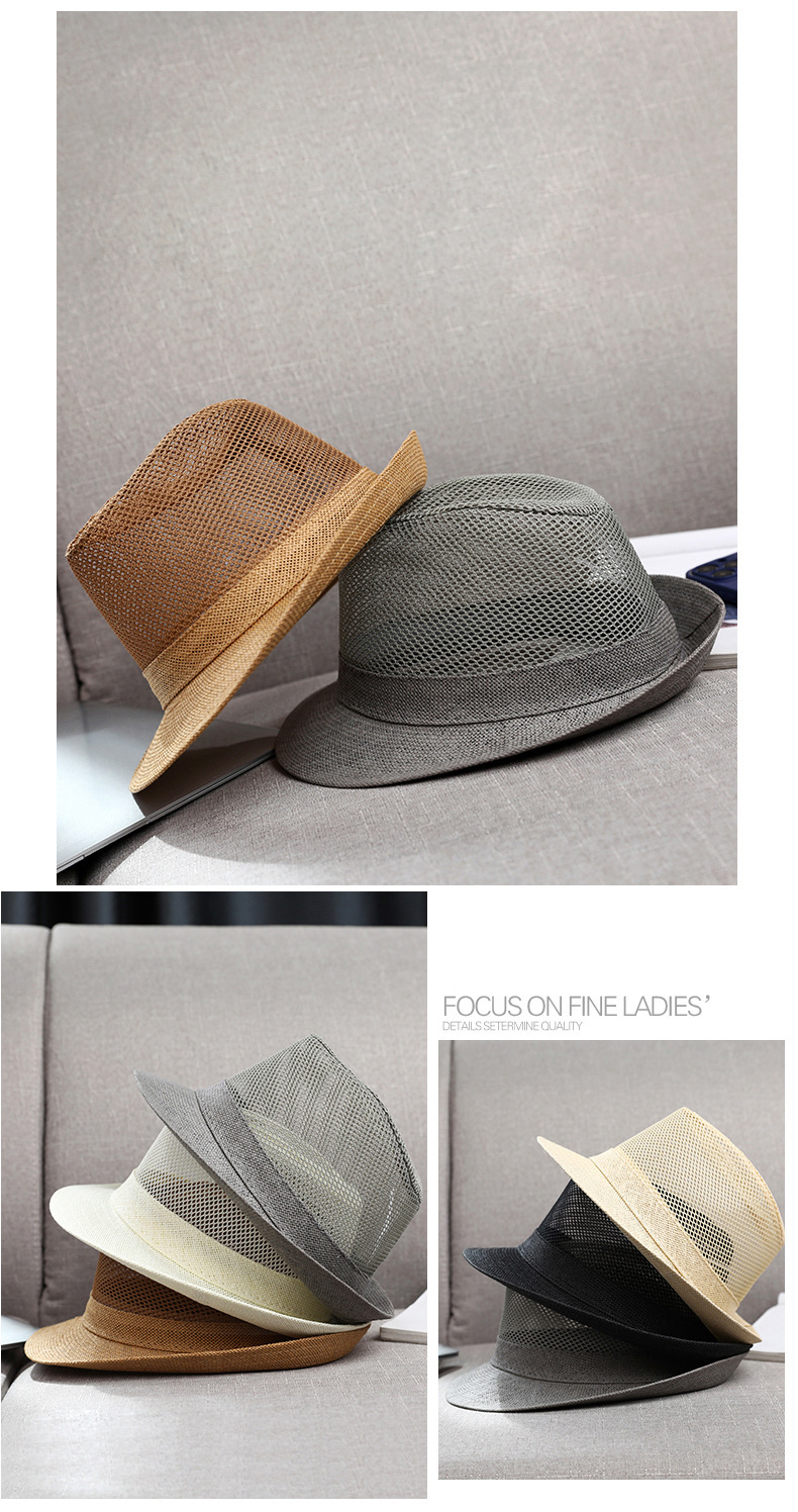 Men's Simple Style Solid Color Crimping Fedora Hat display picture 10