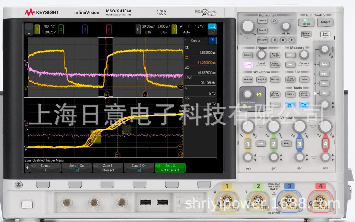 是德MSOX4104A混合信号示波器1GHz 4个模拟通道16个数字通道