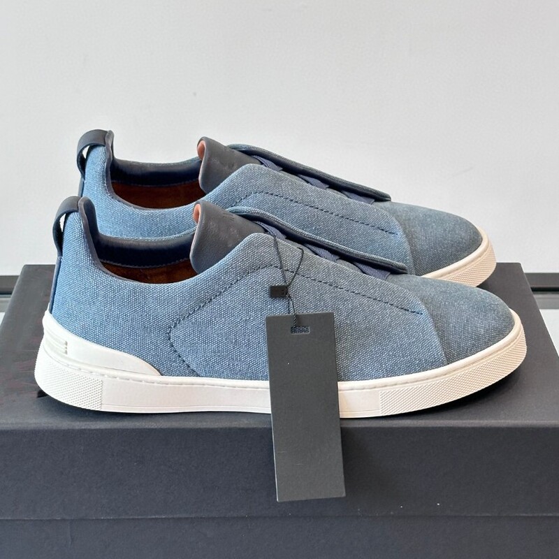 Spring and Autumn New Denim Shoes Men's Driving Travel Shoes Men's Elastic Band Slip-On Flat Lazy Shoes Men's