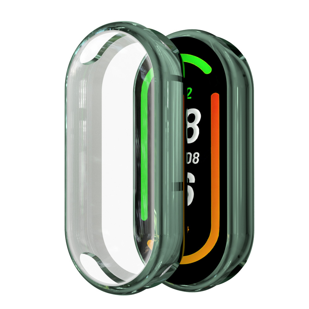Suitable for Xiaomi band9 watch case, Mi Band 9 Nfc protective case, PC tempered film integrated TPU full-package protective case Specification drawing