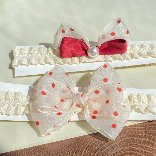 Baby Girl Baby Hundred Days Baby Girl Hair Belt Accessories Cotton Line Soft Cute Hair Accessories Polo Bow