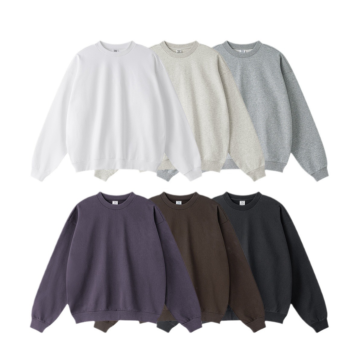 Personalización BM | Sudadera de cuello redondo de color liso, de marca de alta gama, estilo europeo, novedad de otoño 2025, top de moda transfronterizo.