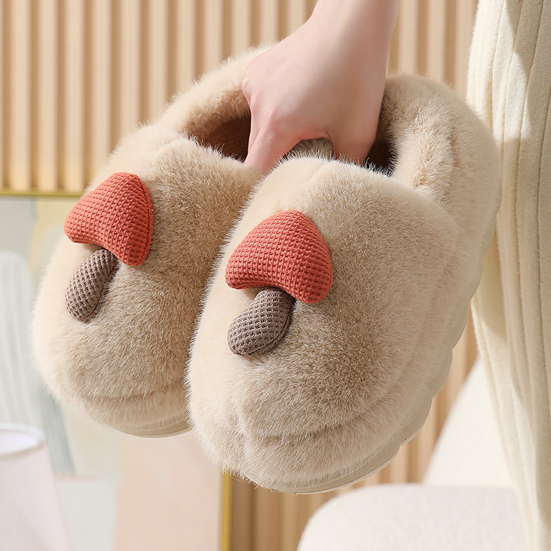 Pantuflas Peludas con Suela Gruesa de Felpa y EVA Térmico para Interior y Exterior image 4