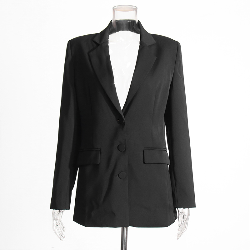 Women's Clothing Fashionable Temperament Lady Style Suit Jacket For Women Autumn New Sexy Backless Diamond Design Small Suit_voghion.com