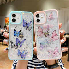 カラーフレーム付き iPhone12/16Pro Max/15/17PRO用 ソフトシリコンケース iPhone X/11 女性向け