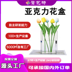 透明アクリル花瓶家庭装飾品客間デスクトップ花箱ins風水培花瓶高透明箱オーダー