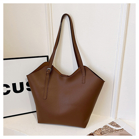 638g Weight Polyester Lining Material Magnetic Buckle Closure Type Double Shoulder Straps Strap Type Tote Bag Bags Type Casual, Daily, Shopping Occasion Pu Leather Material Solid Color Pattern All Seasons Season Women's Gender Classic Style Style Dumpling Shape Shape Women's Pu Leather Solid Color Classic Style Dumpling Shape Magnetic Buckle Tote Bag 15