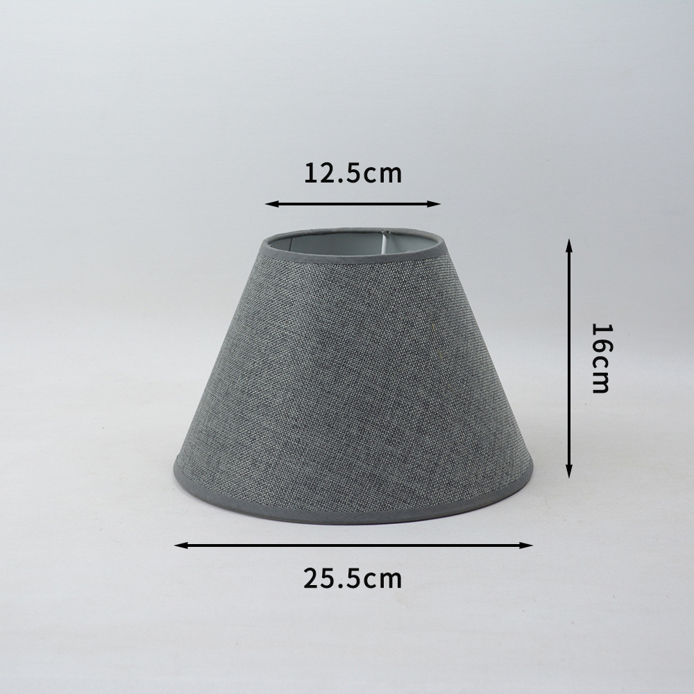 Pantalla de escritorio de lino de gasa shell PVC dormitorio cabecera e27 pantalla lámpara de pie de estilo europeo accesorios tela clásica