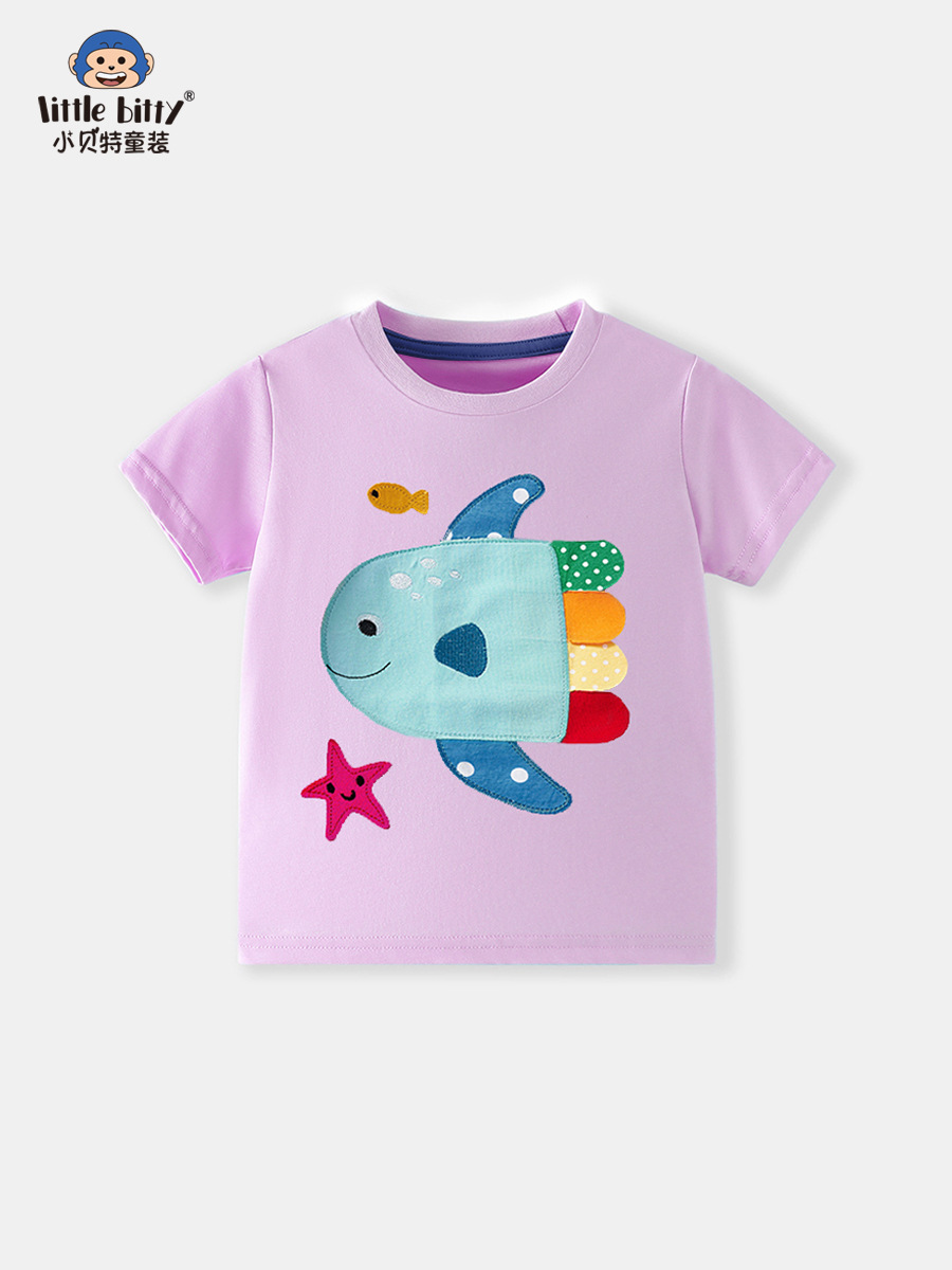 Children's Summer T-Shirt Girls Cartoon Printed Short-Sleeved Girls Short-Sleeved Summer 2025 New T-Shirt Kidsren's T-Shirt