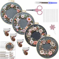 クロスボーダー新製品ガーランド手刺繍DIY素材パッケージ生地キットヨーロッパスタイルフリーハンド刺繍クロスボーダー輸出