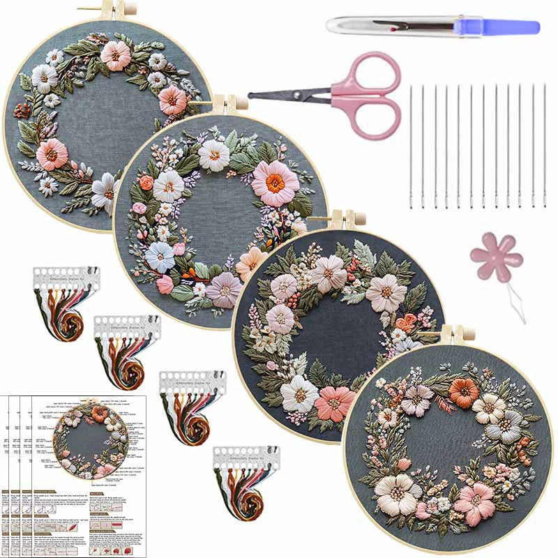 Набор для рукоделия: гирлянда, вышивка вручную, ткань, европейский стиль, свободная вышивка, объемная вышивка, экспорт на Amazon