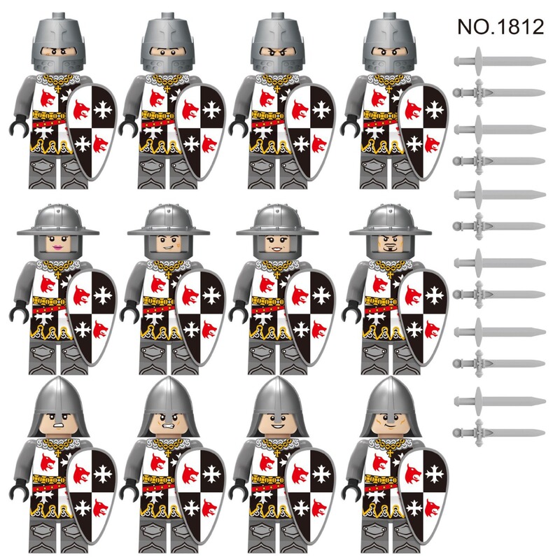 Cross-Border Wholesale M1801 M1805 M1806 M1813 M1811 Medieval Soldier Building Block Minifigure Toys