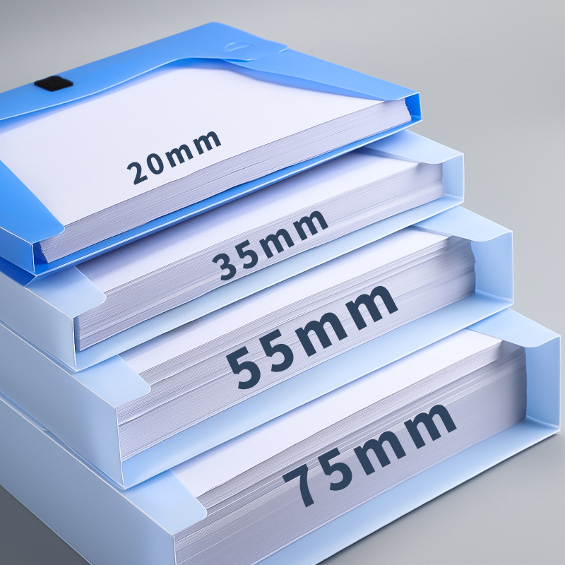 스팟 도매 두껍게 된 A4 파일 상자 플라스틱 파일 상자 폴더 청구서 정보 보관 상자 금융 증빙 상자