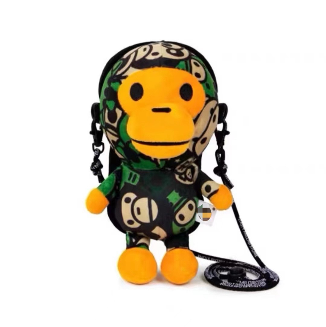 Japón marca de moda bapex Milo mono niño hombro oblicuo bolso para teléfonos móviles bolso para teléfonos móviles camuflado cartón calle