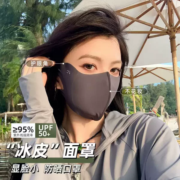 Women's UV Protection Sunscreen Mask, High Aesthetic Value, 2026 New Model, Lightweight Summer Sunshade, Breathable Ice Silk for Cycling
