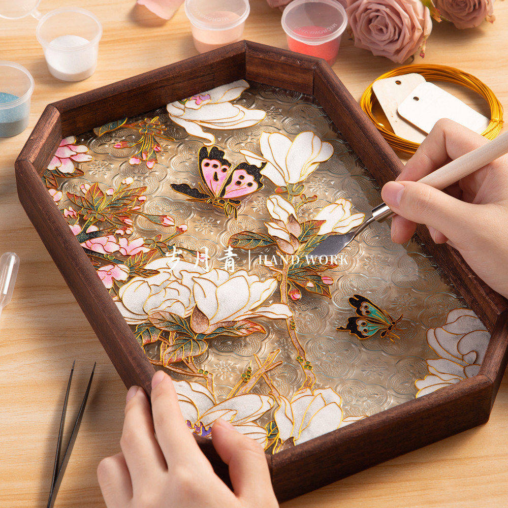 掐丝珐琅画书签伴手礼成品金丝景泰蓝中国风团建学生非遗手工