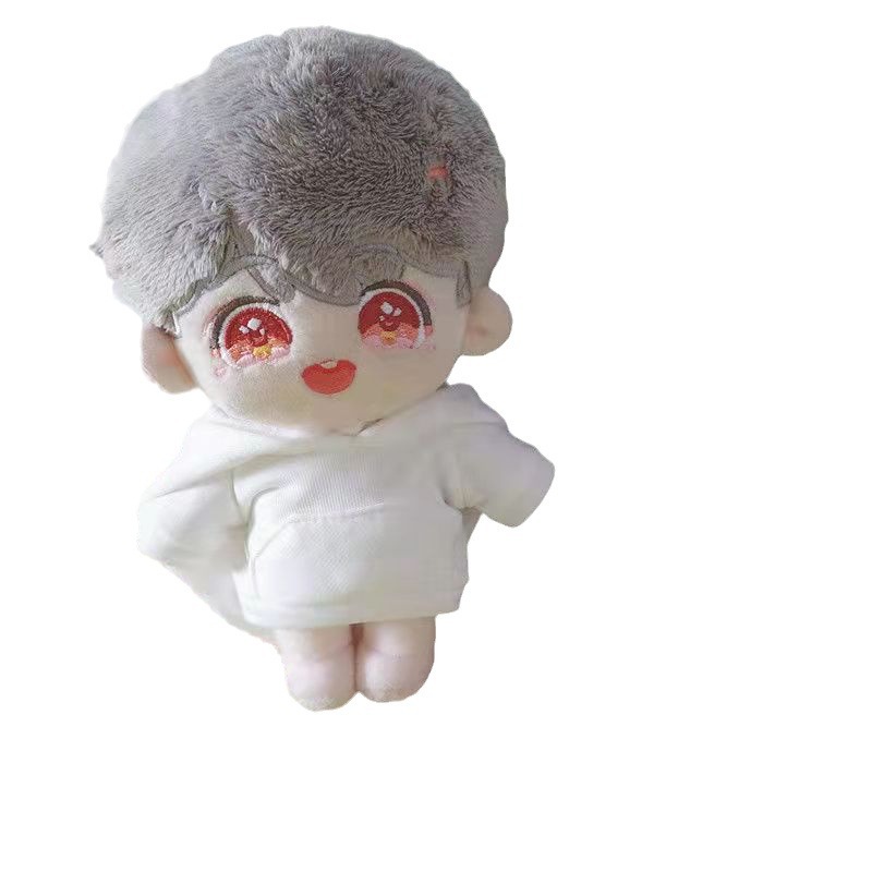 20cm algodón muñeca suéter con capucha muñeca ropa con capucha suéter de color sólido DIY algodón multi-color muñeca ropa