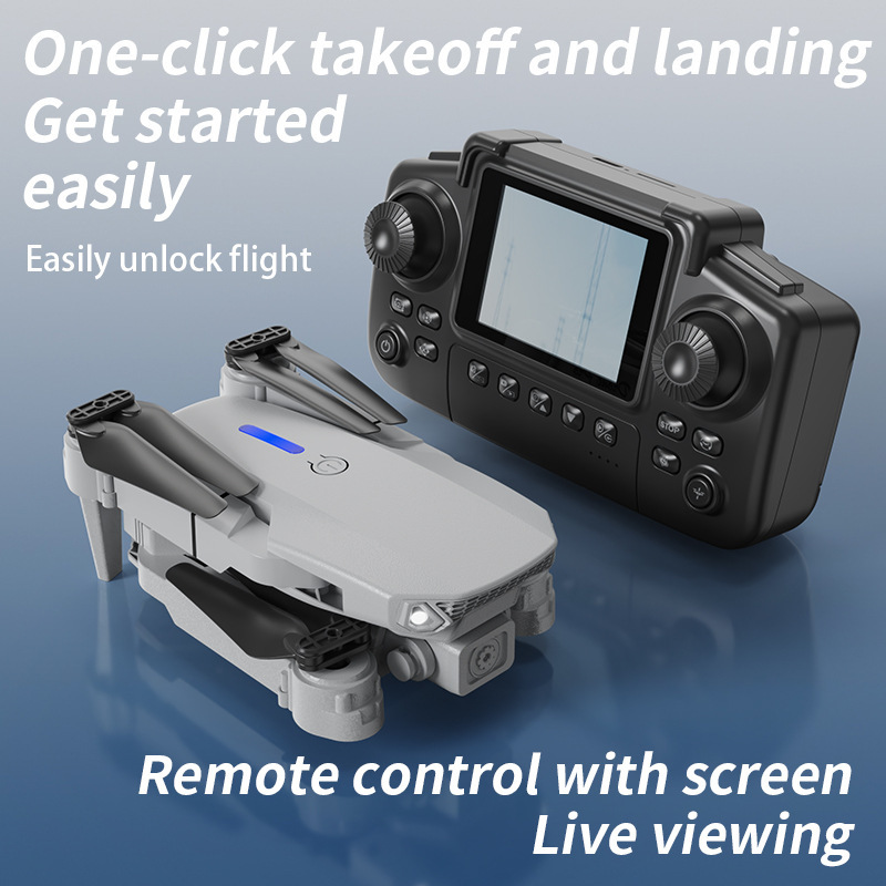 Transfronterizo E88 control remoto de pantalla Pro UAV doble cámara aérea de alta definición de larga duración juguetes quadcopter