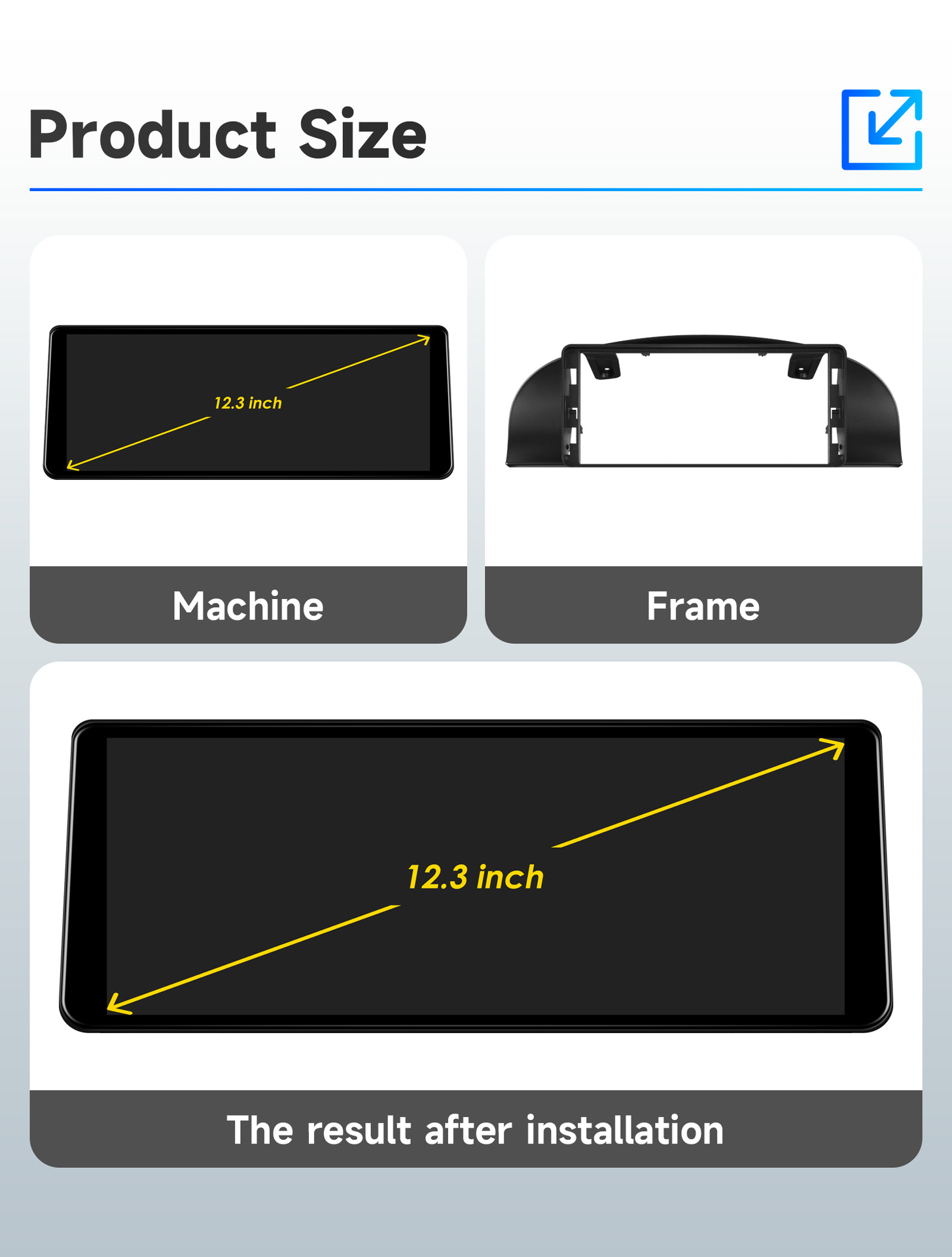 12.3inch Suitable for BMW 05-08 E90 E92 3 Series central control large screen Linux car GPS navigation CCC