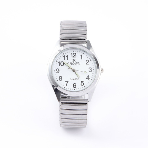 Factory Wholesale Lifestyle Waterproof Middle-Aged Quartz Elastic Couple Strap Digital Elderly Watch Men and Women