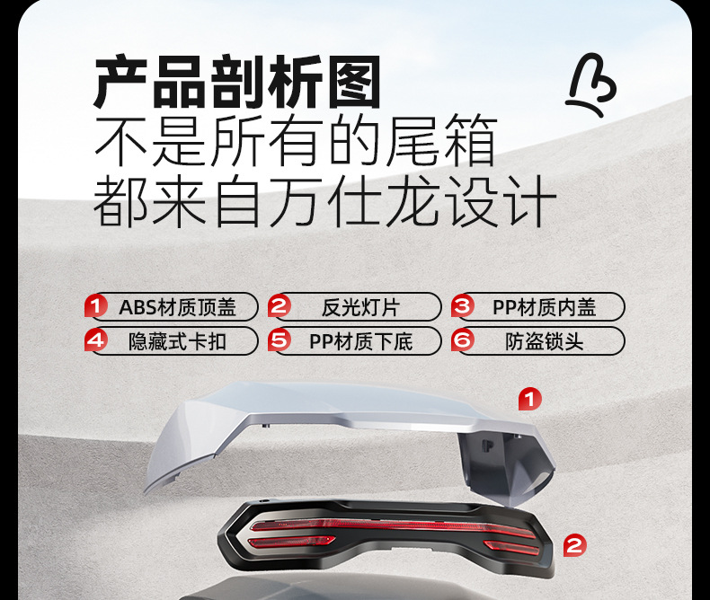 Suitable for Electric Vehicle Trunk, Universal for Aimaadi, Dalin, and Luyuan Large Battery Electric Scooters