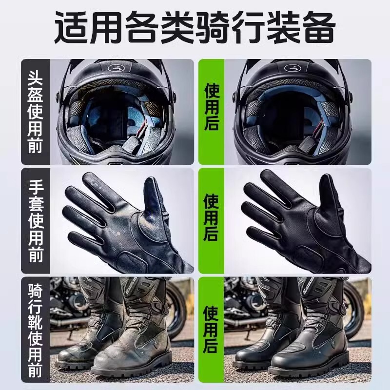 バイクヘルメット洗浄剤、インナーライナー消臭・除菌フォーム、速乾性除染再生剤、ドライクリーニング、除菌・消臭|undefined