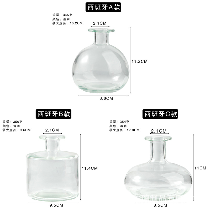 투명한 3 피스 세트