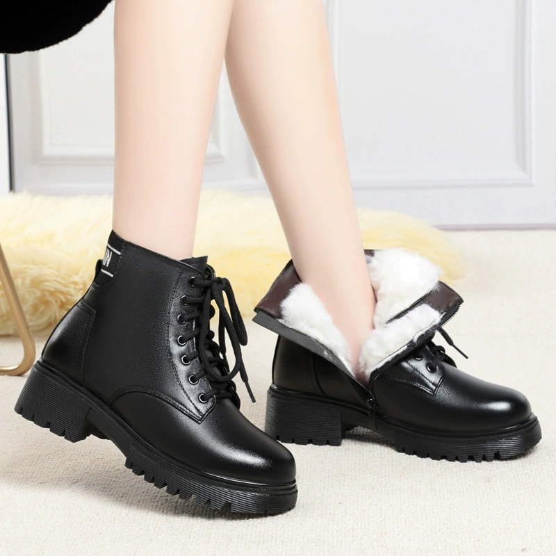 Демисезонные флисовые ботинки Martens на молнии для отдыха мамы