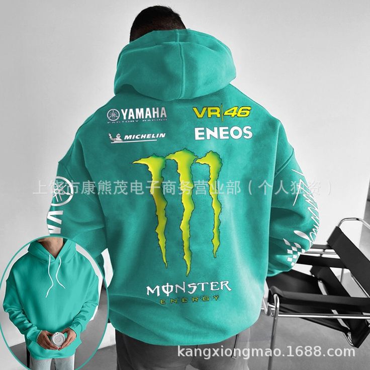 2025秋季新款魔爪男士连帽卫衣时尚休闲3D数码印花欧美外贸跨|undefined