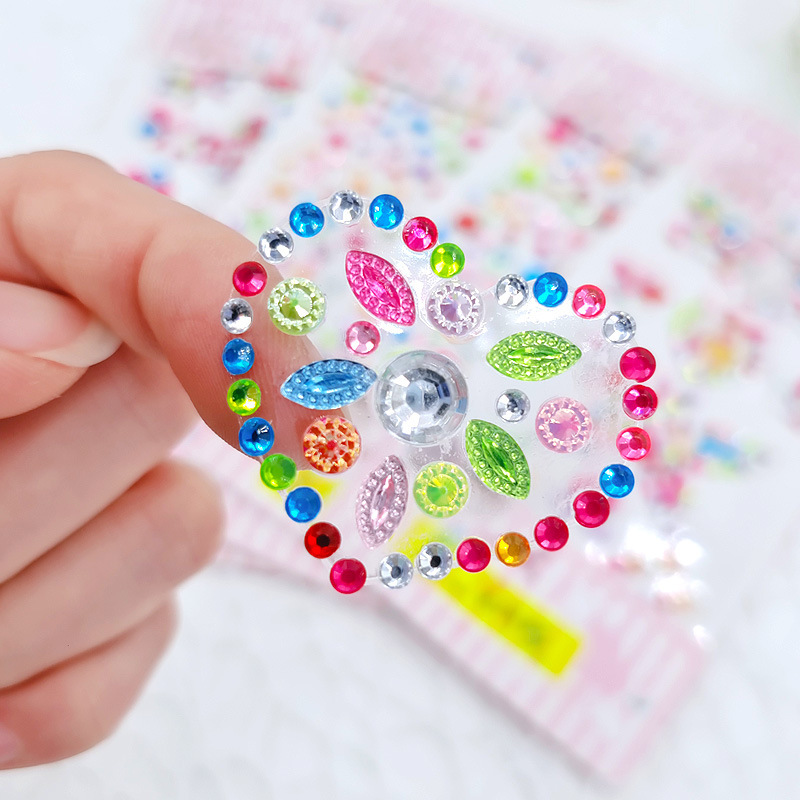 子供用ステッカー宝石クリスタルアクリルダイヤモンドステッカー幼稚園奨励ステッカー女の子装飾アイデアdiy|undefined