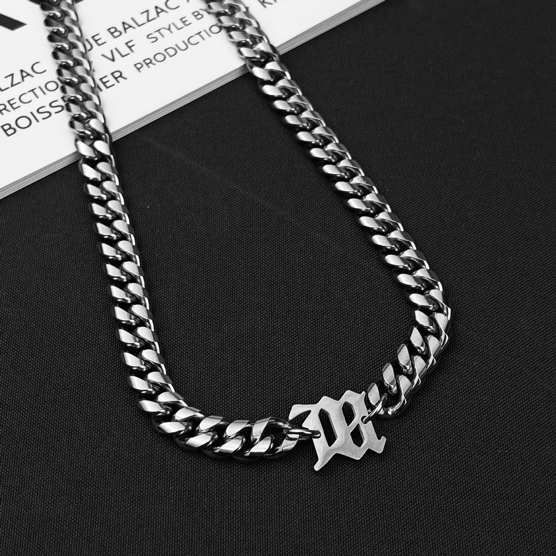 Fashion Letter Titanium Steel Plating Necklace 1 Piece display picture 1