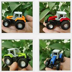 Cross-border alloy car model simulation mini agricultural vehicle tractor sliding farmer vehicle toy 7cm gashapon grabber