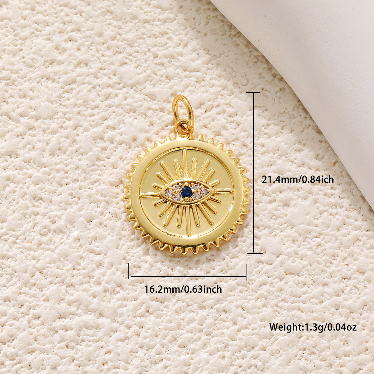 5g Weight Pendant Jewelry Making Type 13.8*18mm Jewelry Making Size Zircon Inlay Material DIY Jewelry Accessories Classification 1 Piece Quantity Copper Material Eye Pattern Enamel, Inlay Design IG Style Style 1 Piece 13.8*18mm Copper Zircon Eye Pendant 25