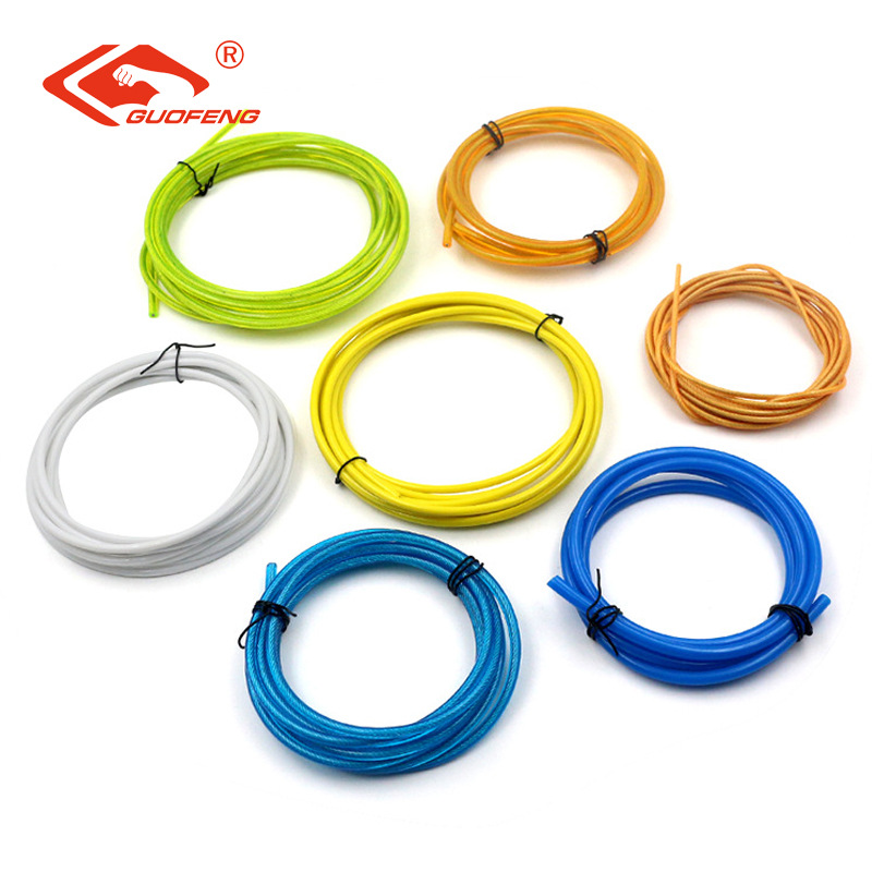 Cuerdas de acero recubiertas de color personalizadas PA PU PVC teflón material ecológico colorido a voluntad