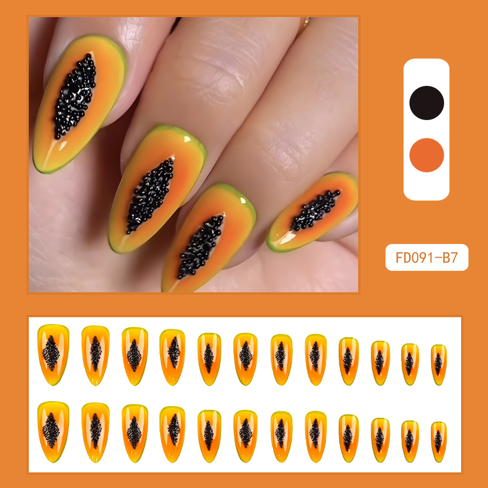 Uñas postizas 3D estéreo blanqueadoras, muy vendidas, piezas de arte de uñas portátiles transfronterizas, pegatinas de uñas sencillas con un toque de alta gama, venta al por mayor